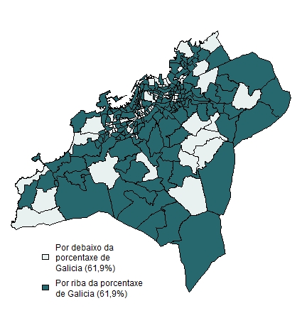 Poboación de 15 a 64 anos por seccións